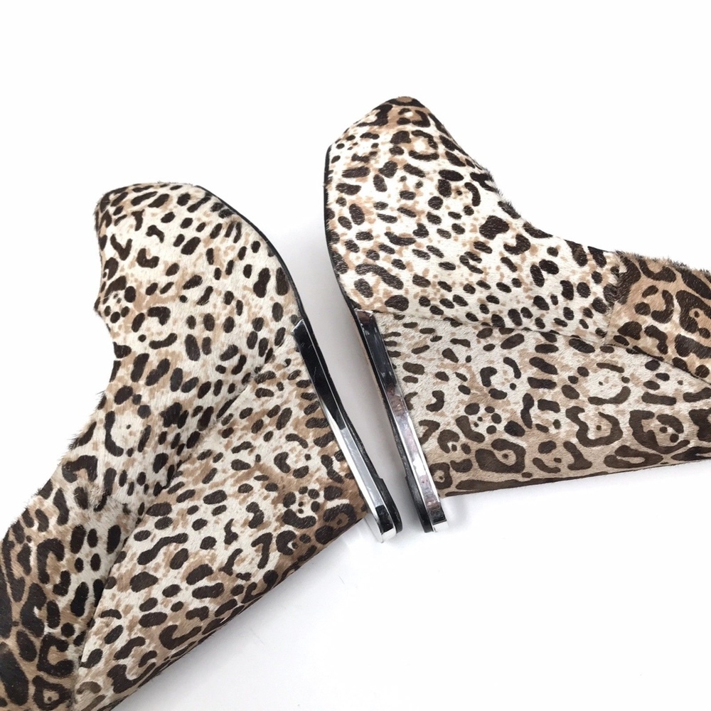 L.A.M.B. Brown White Fur Platform Dorothee Wedges_8
